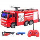 Children Wireless Remote Control Engineering Car Fire Truck Four-channel Electric Car Model Toy With Light fire sprinkler 1:30