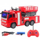 Children Wireless Remote Control Engineering Car Fire Truck Four-channel Electric Car Model Toy With Light fire lift trolley 1:30