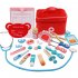 Children Wooden Simulation Bag Medicine Box Pretend Game Simulation Doctor Injection Toy  All round medicine box
