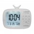 Children and Student LCD Electronic Bedside Light sensitive Smart Alarm Clock G180 white