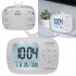 Children and Student LCD Electronic Bedside Light sensitive Smart Alarm Clock G180 white