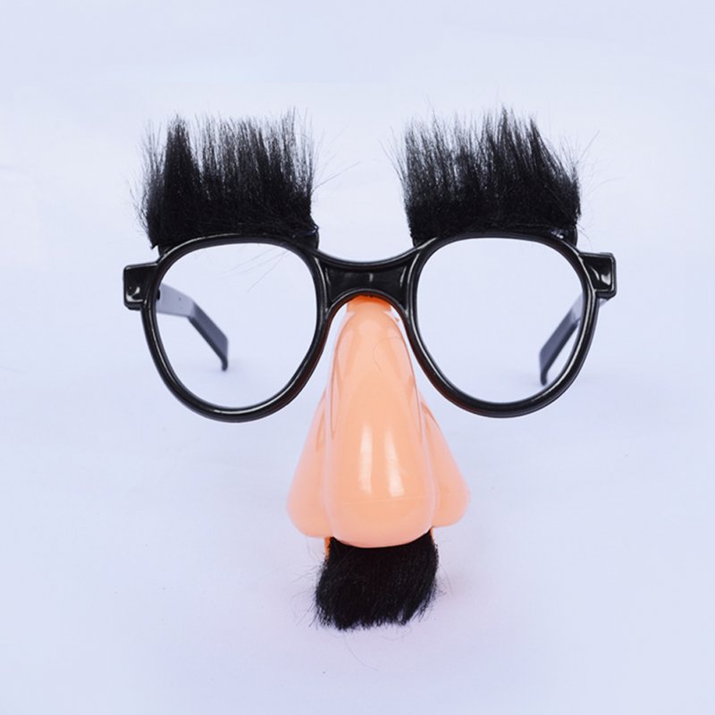 Children's Halloween Toy Props Big Nose Glasses Beard Spring Glasses Funny Tricks Props Big nose glasses beard