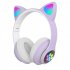 Children s Headphone Rgb Luminous Cartoon Animal Shape Bluetooth Headset blue