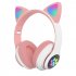 Children s Headphone Rgb Luminous Cartoon Animal Shape Bluetooth Headset blue