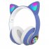 Children s Headphone Rgb Luminous Cartoon Animal Shape Bluetooth Headset Pink