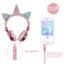 Children s Headphones Cartoon Animal Wired 3 5mm Plug Headset With Microphone colorful