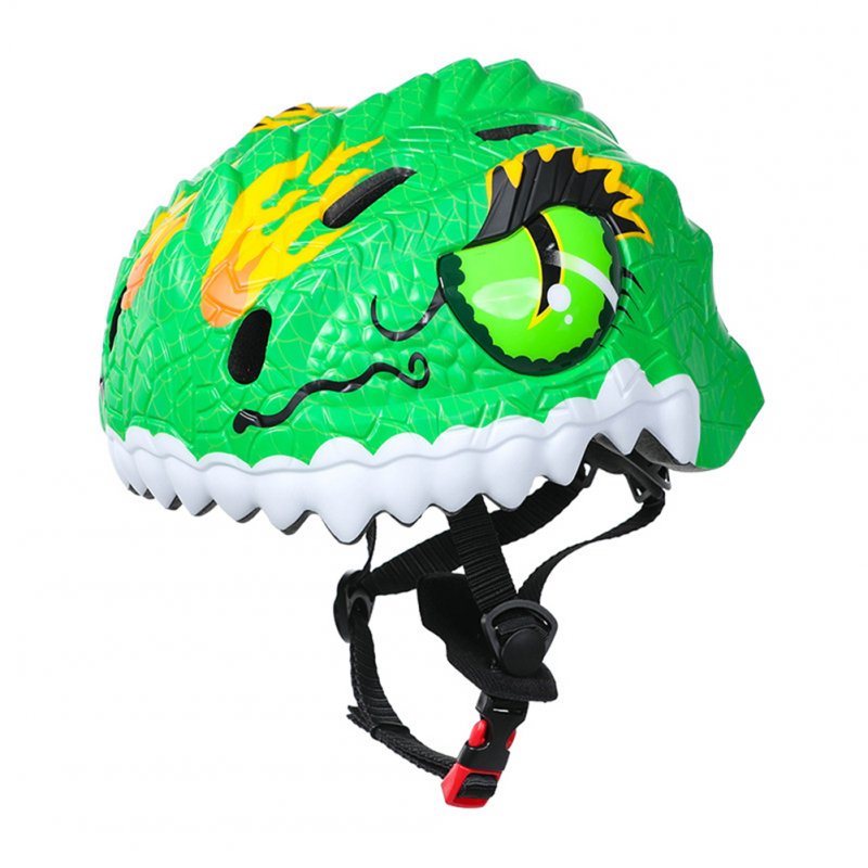 Children's Helmets 3d Animal Adjustable Breathable Hole Safety Helmet For Bicycle Scooter Various Sports green_One size