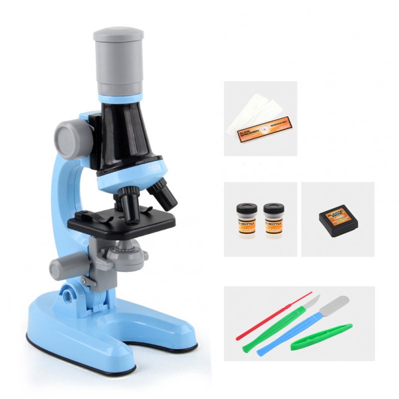 Children's High-definition Microscope Science Experiment Microscope Toy blue