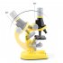 Children s High definition Microscope Science Experiment Microscope Toy yellow