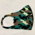 Children s Mask Dust Proof and Washable Hanging Ear Type Camouflage Masks Camouflage Green Fine packaging