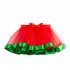 Children s Skirt Christmas Mesh Skirt   Headdress for 2 8 Years Old Kids RT088H L
