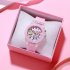 Children s Watch Cartoon Cute Translucent Luminous Silicone LED Watch Pink