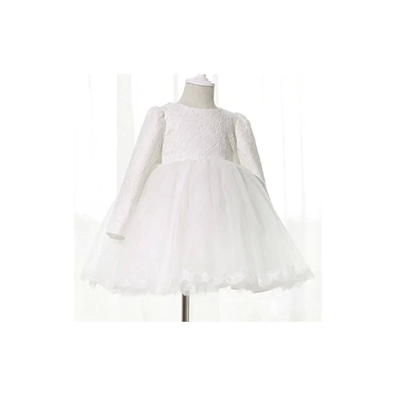 Children's dresses Girls'dresses Children's dresses Long-sleeved girls' dresses Girls' formal wedding recital White 110cm