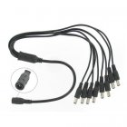 Chinatera CCTV Security Camera 2 1mm 1 to 8 Port Power Splitter Cable Pigtails 12V DC