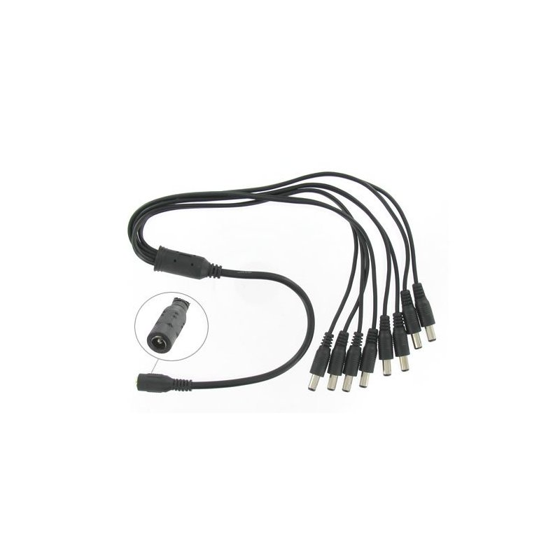 CCTV 1 to 8 Port Power Splitter Cable