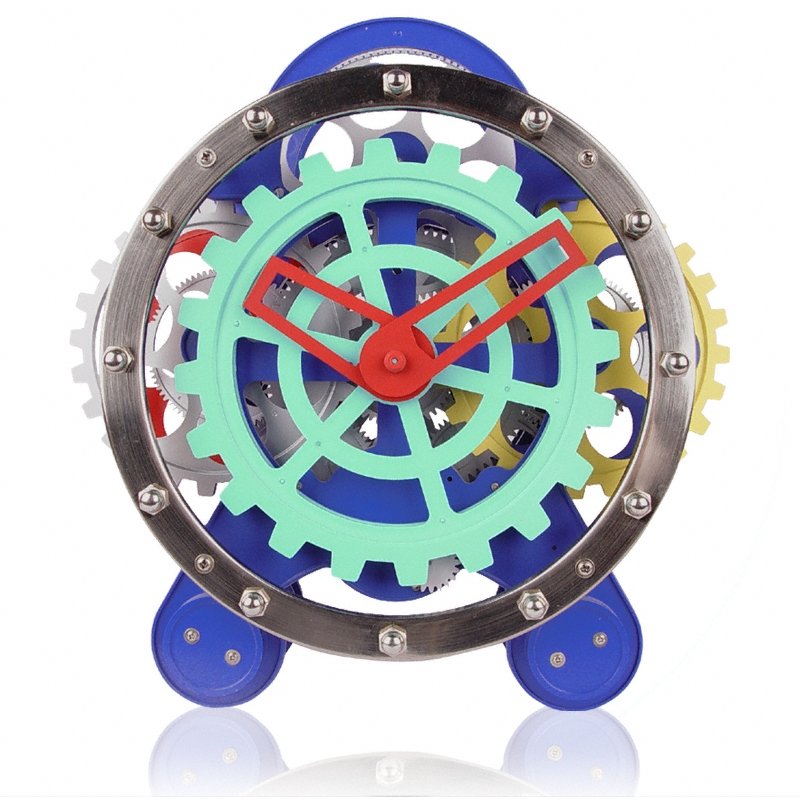 Visible Dual Gear Gadget Clock