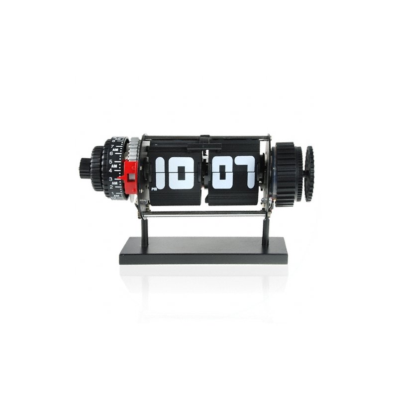 Futuristic Gears Clock - Black