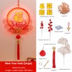 Chinese Hanging Decor Lunar New Year With Light Chinese Spring Festival Ornament For Home Wall Door Window Spring Festival Decorations Large size [Blessing]