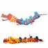 Chinese New Year Dragon Lanterns  Cartoon Dragon Dance Handmade DIY Paper Lantern Chinese Spring Festival Traditional Decoration For Boys Girls Gifts orange