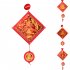 Chinese New Year Hanging LED Lights Battery Version Hanging Ornament Lunar Year Red Pendants With Red Lantern Knot For Decoration Momofuku