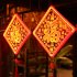 Chinese New Year Hanging LED Lights Battery Version Hanging Ornament Lunar Year Red Pendants With Red Lantern Knot For Decoration Momofuku