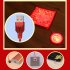 Chinese New Year Hanging LED Lights Battery Version Hanging Ornament Lunar Year Red Pendants With Red Lantern Knot For Decoration Momofuku