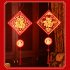 Chinese New Year Hanging LED Lights Battery Version Hanging Ornament Lunar Year Red Pendants With Red Lantern Knot For Decoration Momofuku
