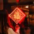Chinese New Year Hanging LED Lights Battery Version Hanging Ornament Lunar Year Red Pendants With Red Lantern Knot For Decoration Momofuku