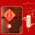 Chinese New Year Hanging LED Lights Battery Version Hanging Ornament Lunar Year Red Pendants With Red Lantern Knot For Decoration Momofuku