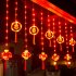 Chinese New Year LED Lantern Lighted Up Chinese Spring Festival Hanging Ornaments For Home Wall Door Window Decorations B