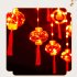 Chinese New Year LED Lantern Lighted Up Chinese Spring Festival Hanging Ornaments For Home Wall Door Window Decorations B