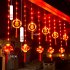 Chinese New Year LED Lantern Lighted Up Chinese Spring Festival Hanging Ornaments For Home Wall Door Window Decorations D