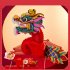 Chinese New Year Paper Dragon Decoration 3D Dragon Hanging Garland Crafts Handheld Dragon Toys Gift For Kids Boy And Girls Ruyi Pink Dragon