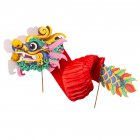 Chinese New Year Paper Dragon Decoration 3D Dragon Hanging Garland Crafts Handheld Dragon Toys Gift For Kids Boy And Girls Ruyi Pink Dragon