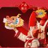 Chinese New Year Paper Dragon Decoration 3D Dragon Hanging Garland Crafts Handheld Dragon Toys Gift For Kids Boy And Girls Ruyi Pink Dragon