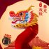 Chinese New Year Paper Dragon Decoration 3D Dragon Hanging Garland Crafts Handheld Dragon Toys Gift For Kids Boy And Girls Ruyi Pink Dragon
