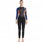 Chinese Style Diving Suit 1 5MM Warm Siamese Long Sleeve Surfing Jellyfish Suit Female orange M