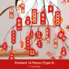 Chinese Style New Year Decoration Spring Festival Hanging Pendant Housewarming Hanging Ornaments For Home Office Decoration 16pcs Wealth and prosperity 16pcs