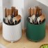 Chopstick Holder Rotary Knife Rack Multi functional 360 degree Rotating Kitchen Knife Fork Rack Storage Box black white