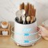 Chopstick Holder Rotary Knife Rack Multi functional 360 degree Rotating Kitchen Knife Fork Rack Storage Box black white