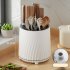 Chopstick Holder Rotary Knife Rack Multi functional 360 degree Rotating Kitchen Knife Fork Rack Storage Box black white