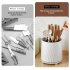 Chopstick Holder Rotary Knife Rack Multi functional 360 degree Rotating Kitchen Knife Fork Rack Storage Box black white