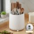 Chopstick Holder Rotary Knife Rack Multi functional 360 degree Rotating Kitchen Knife Fork Rack Storage Box black white