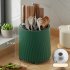 Chopstick Holder Rotary Knife Rack Multi functional 360 degree Rotating Kitchen Knife Fork Rack Storage Box black white