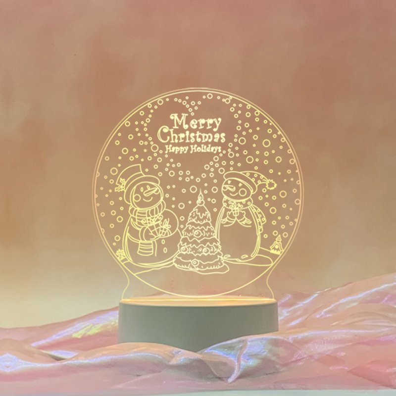Christmas 3d Night Light Creative Santa Claus Christmas Tree USB Table Lamp