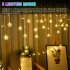 Christmas 96 Led Snowflake String Lights 8 Lighting Modes Waterproof Fairy Lights Lamps US Plug Warm White
