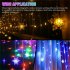 Christmas 96 Led Snowflake String Lights 8 Lighting Modes Waterproof Fairy Lights Lamps US Plug Colorful