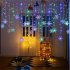 Christmas 96 Led Snowflake String Lights 8 Lighting Modes Waterproof Fairy Lights Lamps US Plug Warm White