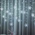 Christmas 96 Led Snowflake String Lights 8 Lighting Modes Waterproof Fairy Lights Lamps US Plug Warm White