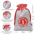 Christmas Advent Calendar with Number Stickers Bags Countdown Home Decoration Red gray 10 15cm